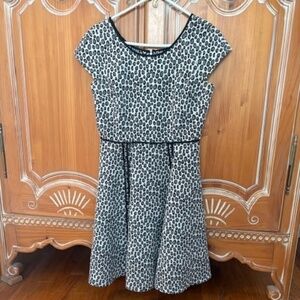 Rachel Zoe Snow Leopard Print Fit 'N Flare Dress
